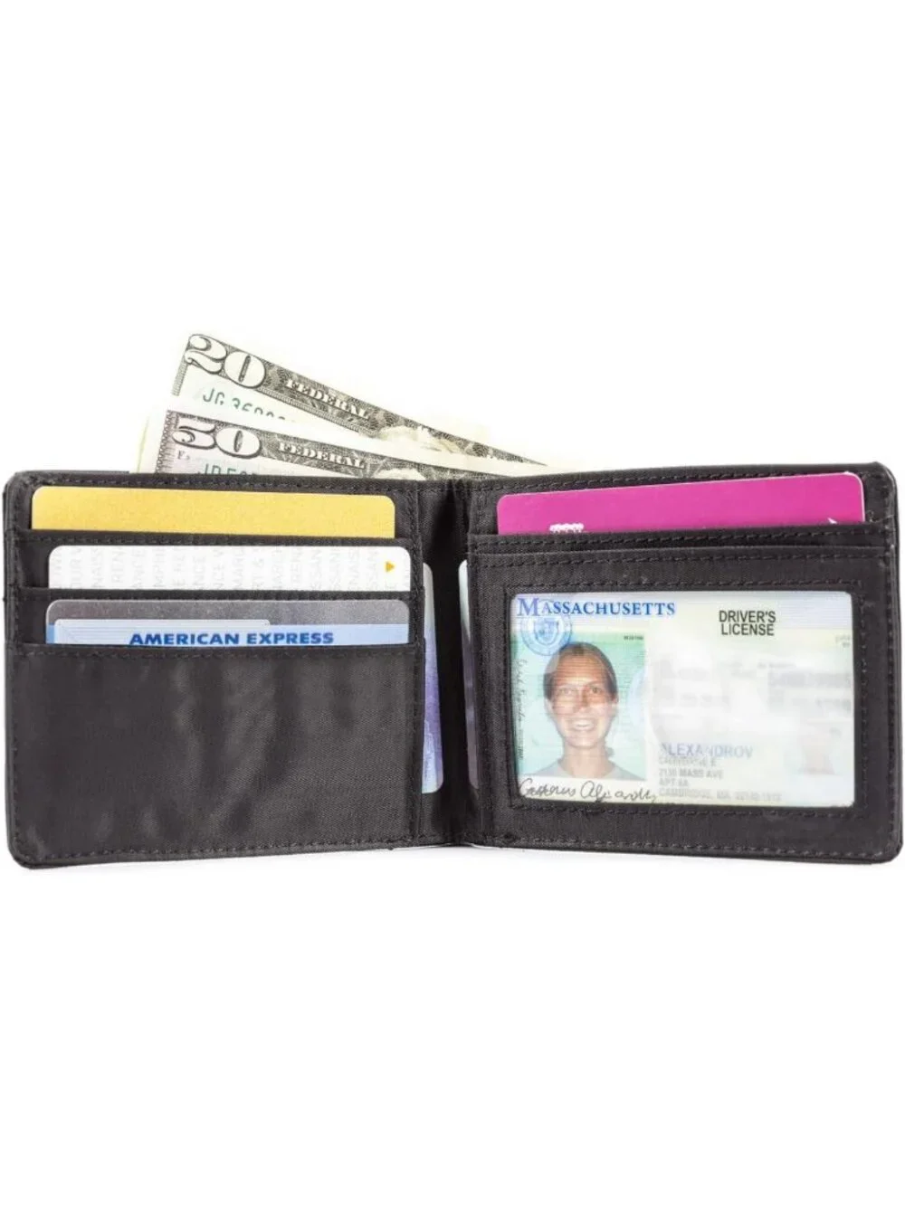 Slim RFID Blocking Bifold Wallet for Men - Stylish Black Design, Secure